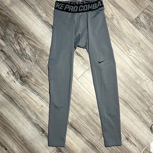 Nike Mens Pro Combat Gray Compression Pants.  Sz M